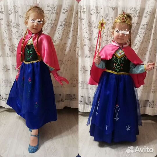 Походные платья Эльзы и Анны, Олаф, парики, все ра