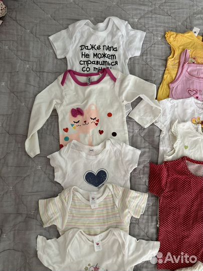 Пакет вещей на девочку 68-74 80-86