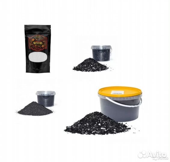 Уголь кау-А кокосовый, бау-А березовый, сорбент