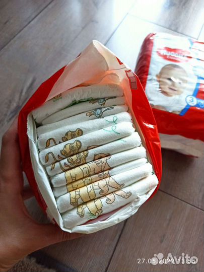 Подгузники huggies classic 3 (4-9 кг)