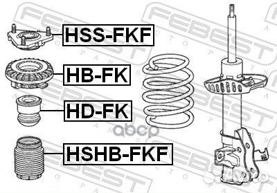 Подшипник опоры амортизатора HB-FK HB-FK Febest