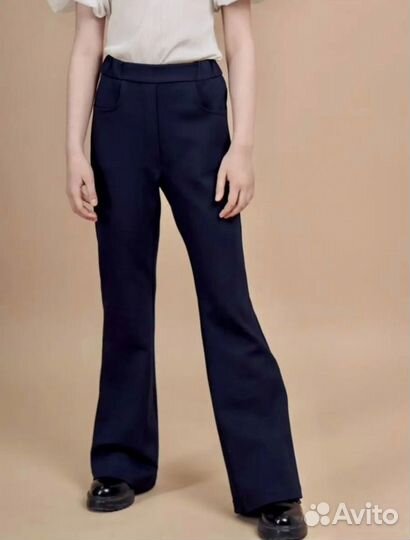 Брюки школьные клеш для девочки 122