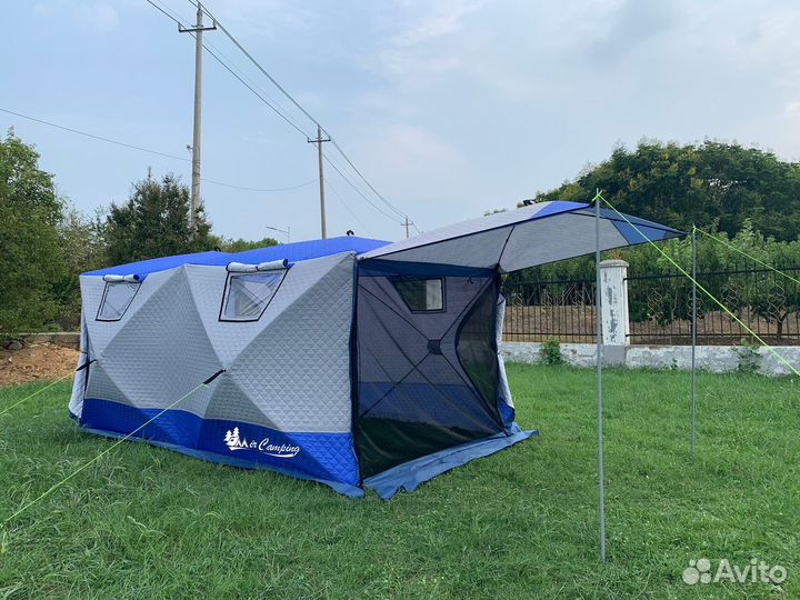 Утеплённая трёхслойная зимняя палатка 2023