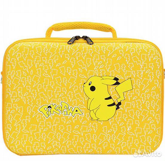 Чехол-сумка для консоли и аксессуаров Storage Bag Pikachu для Ninetdno Switch (желтая)