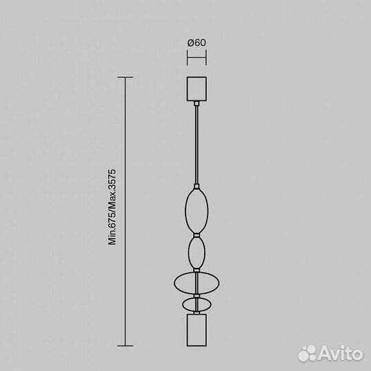Подвесной светильник Maytoni Monochrome MOD071PL-L8B3K3