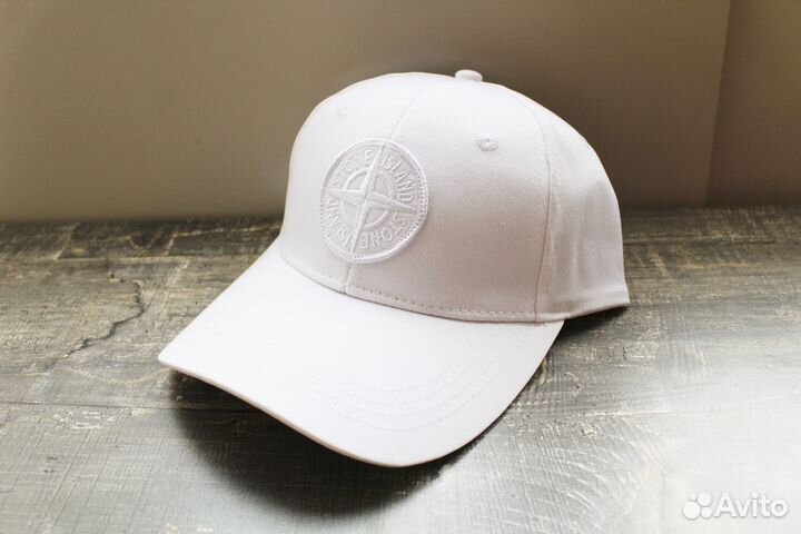 Кепка Stone Island Круглый Логотип Белая