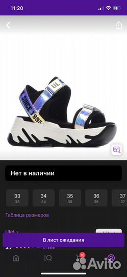 Босоножки 33