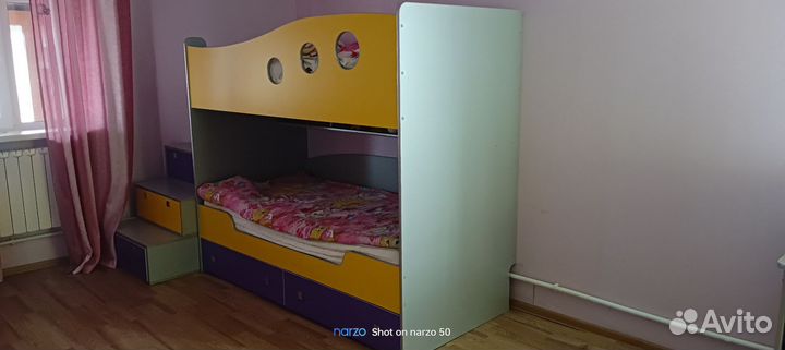Детская двухярусная кровать бу