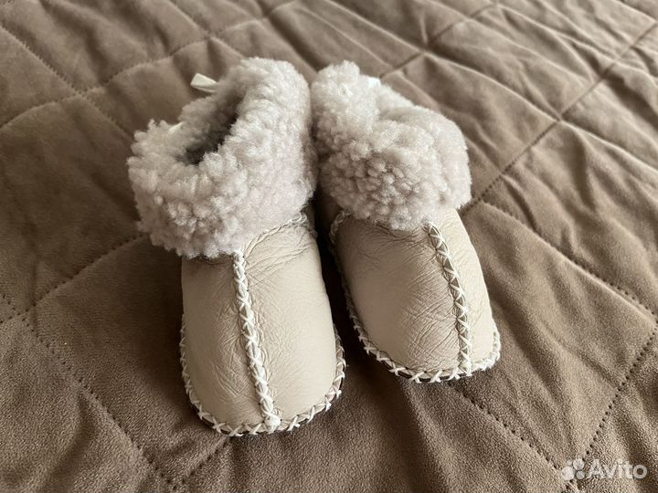Пинетки из овчины 0-3 мес