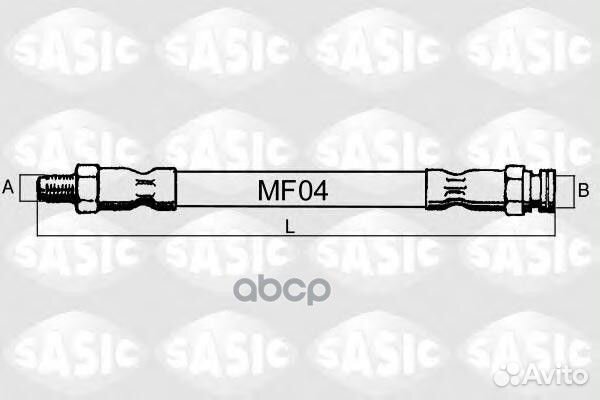 Шланг тормозной задний 6600026 Sasic