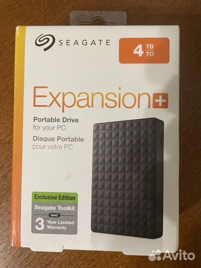 Новый внешний жесткий диск Seagate Expansion+ 4Tb