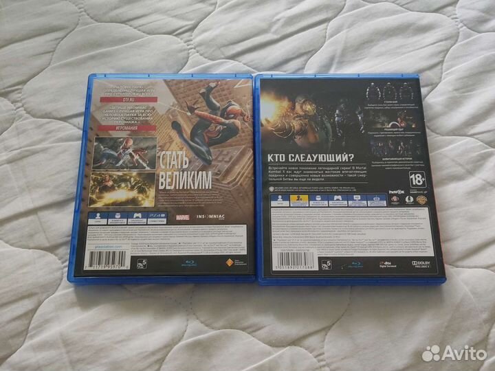 Игры для приставок ps4 Человек-паук и MK X