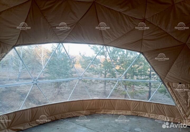 Зимний геокупол D7 Шатер для глэмпинга