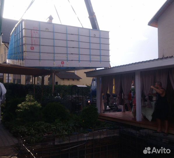 Бассейн с установкой