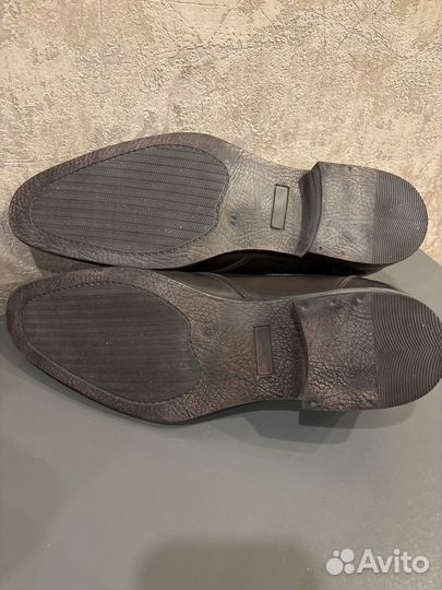 Туфли ботинки мужские 44, коричневые, кожа