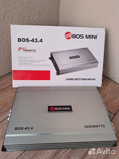 Усилитель 4 канальный Bos Mini 3000w