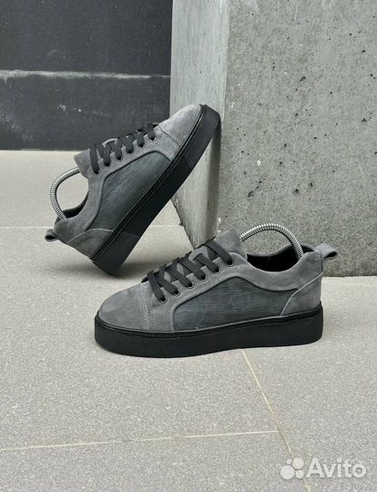 Кеды мужские кожаные