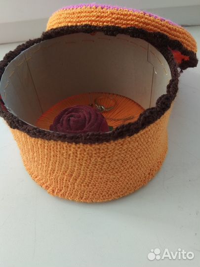 Круглая шкатулка для хранения маркеров, мелких пр