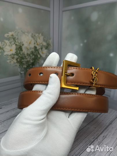 Ремень Ysl женский натуральная кожа премиум люкс