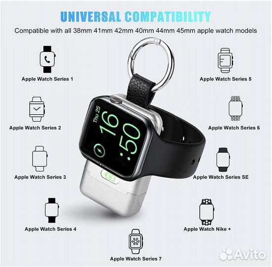 Портативный беспроводный зарядник для Apple часов