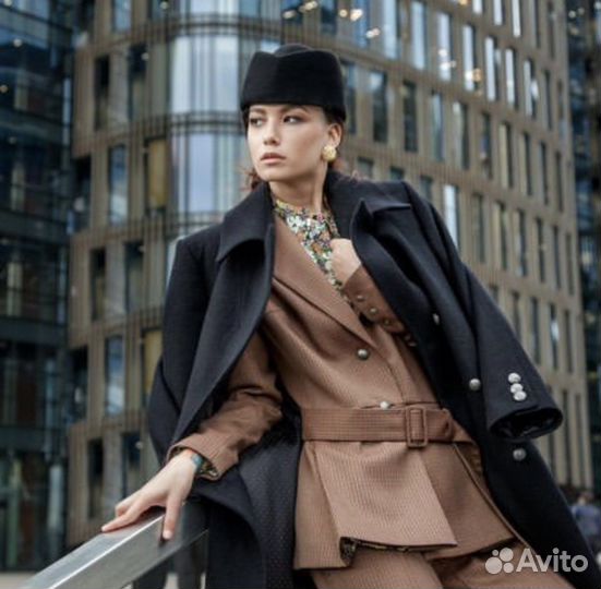 Пальто черное selberg