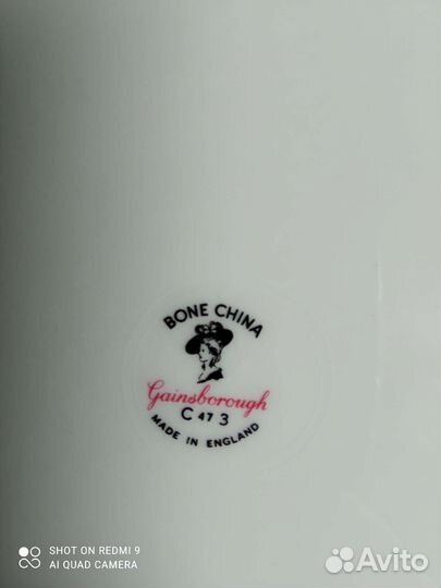 Коллекционная тарелка Англия костяной фарфор