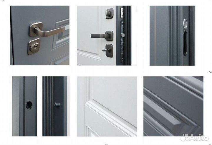 Дверь входная серая с шумо-изоляцией