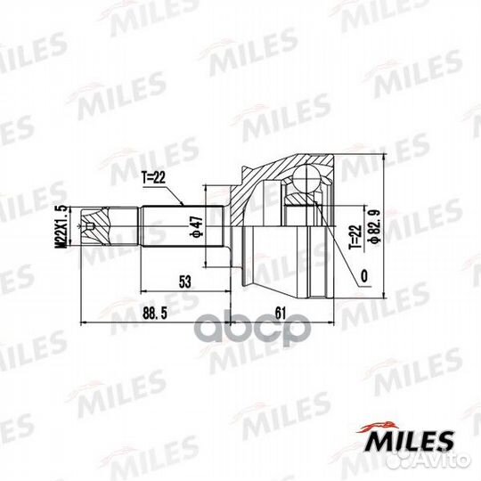 ШРУС fiat albea RUS, palio 96- нар. GA20654 Miles