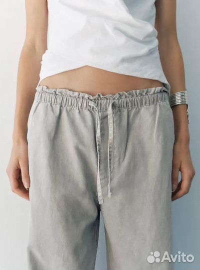 Штаны zara широкие