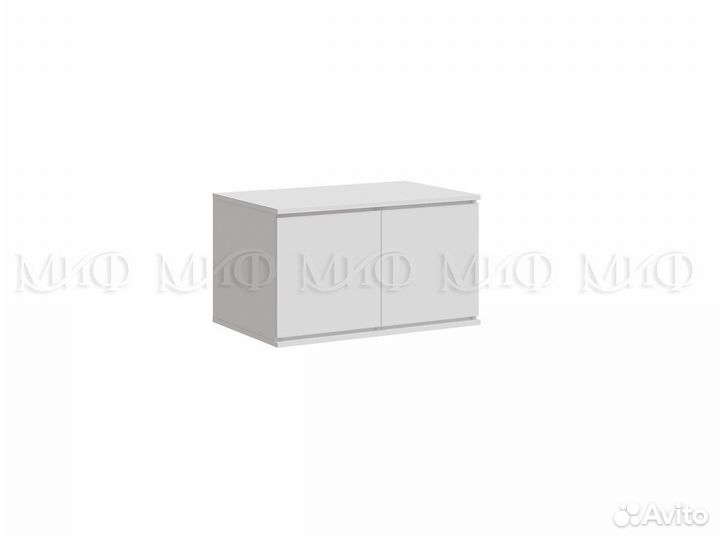 Челси Антресоль к шкафу 800 Белый/Белый глянец