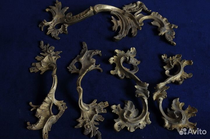 Старинные мебельные ручки, в стиле рококо, 19 век