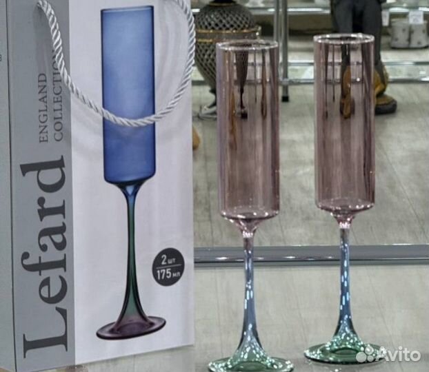 2 бокала для шампанского Lefard