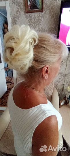 Шиньон из натуральных волос