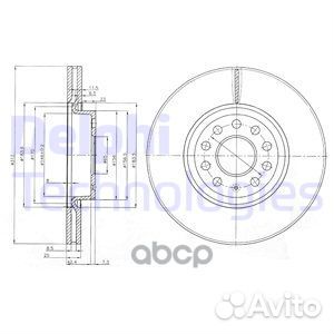 Диск тормозной BG3953C Delphi