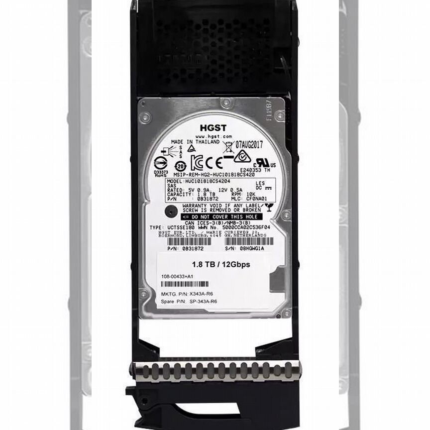 [X343A-R6] Жесткий Диск Netapp 1.8tb 108000433+A1 X343a-R6