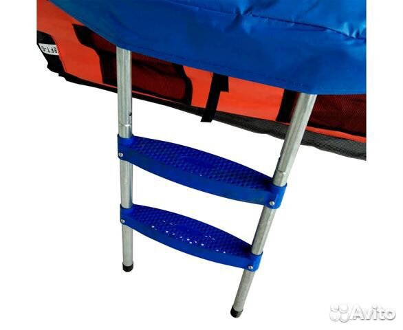 Батут DFC jump basket 6ft с сеткой, лестницей 183с
