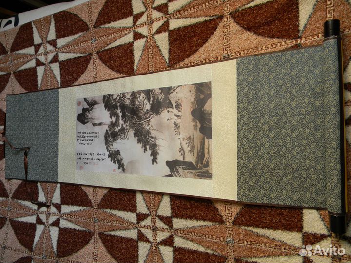 Китайская картина свиток (4 шт.) 105*30 см