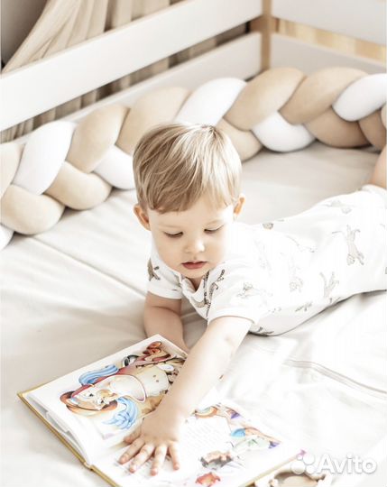 Бортик-коса в детскую кроватку(косичка) 230см