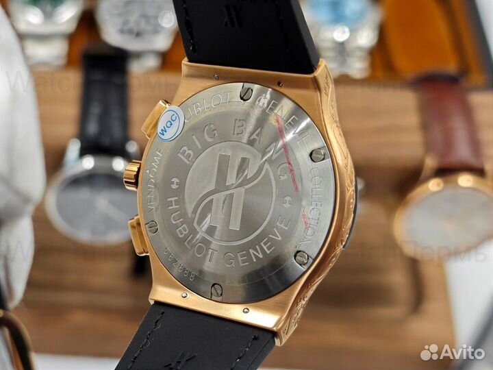 Hublot Gold 40mm Гравировки мужские часы кварцевые