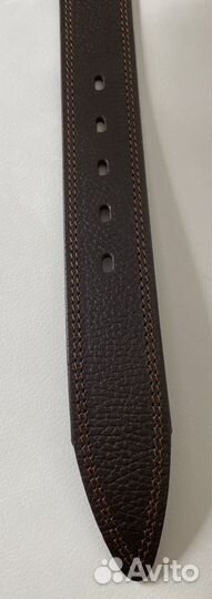 Мужской кожаный ремень коричневый