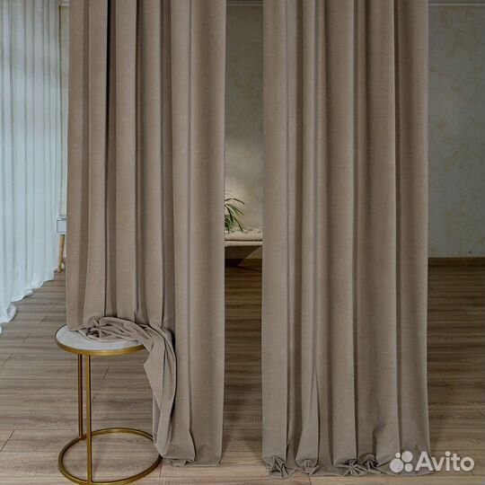 Шторы бархат Богема Кофе