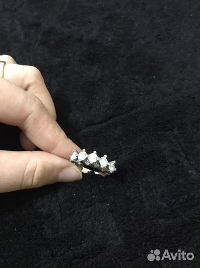 Серебряное кольцо корона