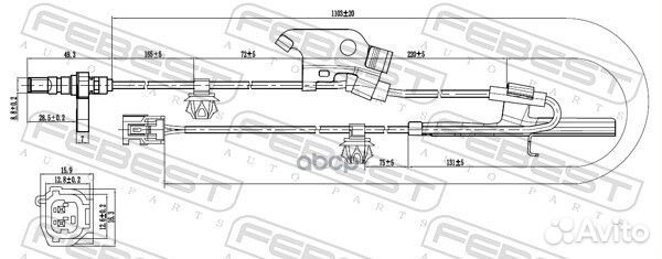 Датчик ABS передний левый 01606003 Febest