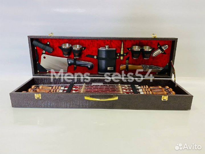 Подарочный набор шампуров в кейсе/ шашлычный набор