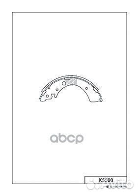 Колодки тормозные барабанные, задние K5520 Kash