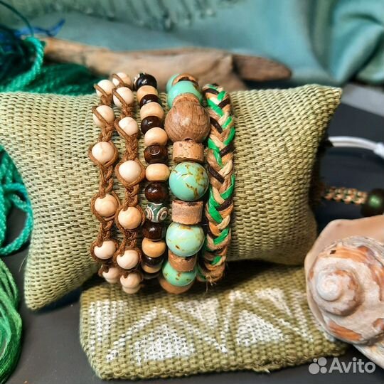 Браслеты сет бирюзрвый