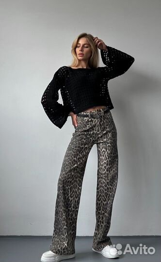 Леопардовые джинсы