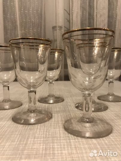 Бокалы фужеры рюмки стопки цветное стекло хрусталь