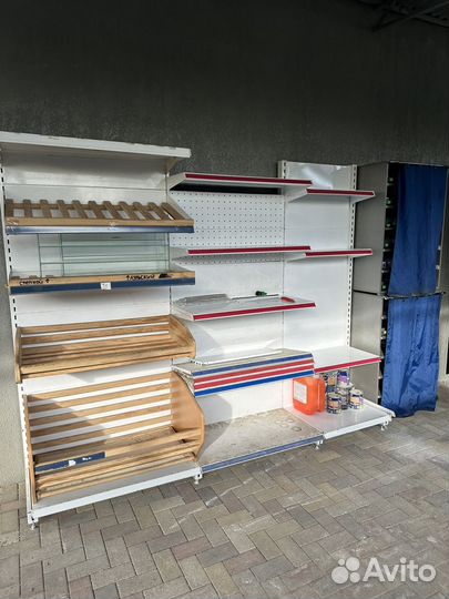 Стеллаж металлический торговый для магазина бу