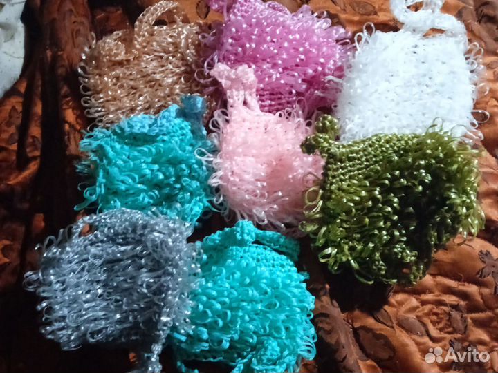 Мочалки ручной вязки